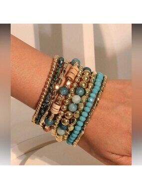 Boho Beaded Bracelet Set Q84